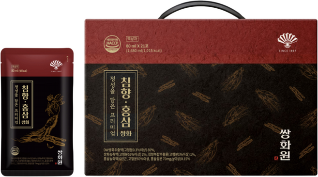 부채표 동화약품 쌍화원 침향홍삼 쌍화 80ml 21개 x 1박스 총 21개