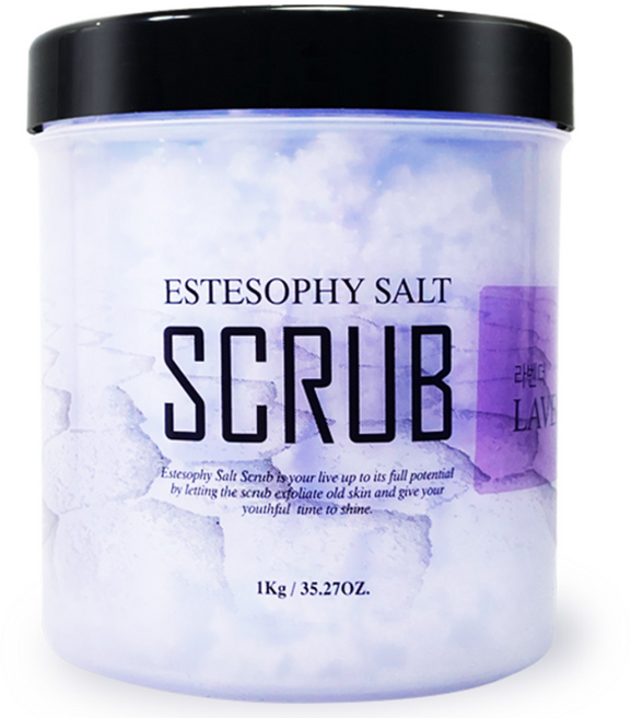 에스테소피 바디 스크럽 솔트 솝 라벤더, 1kg, 1개