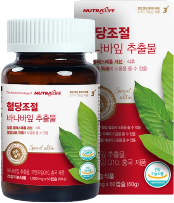 뉴트라라이프 혈당조절 바나바잎 추출물, 60정, 1개 - 쿠팡