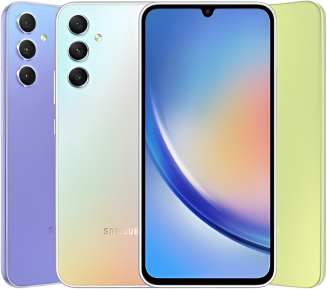 삼성 갤럭시 A34 중고폰 공기계 리퍼폰 128GB A등급, 총알배송._ 라임_특SS급