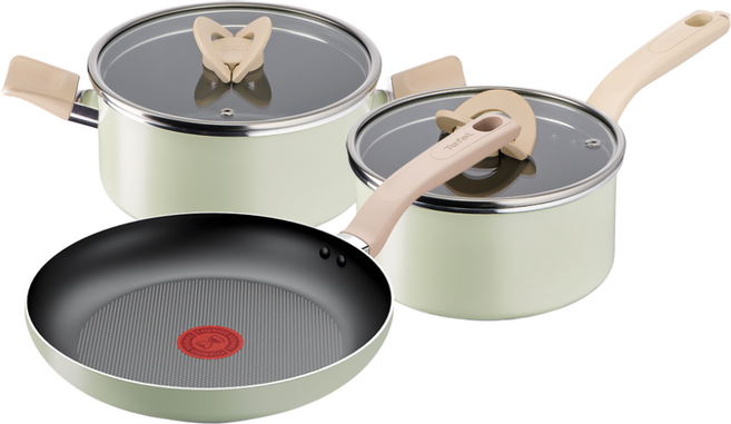 테팔 세이지 쿡 3종 세트(프라이팬24cm+편수냄비18cm+양수냄비20cm), 1세트, 팬24cm+편수18cm+양수20cm, 민트