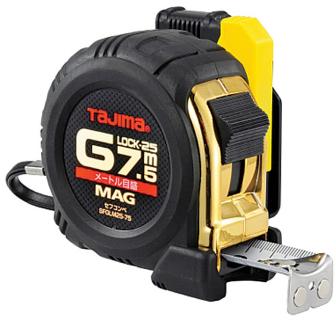 타지마 G록 자석 안전 줄자 SFGLM25-75BL, 1개