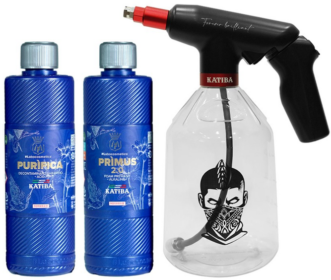 라보x카티바 프리머스 + 퓨리피카 + 전동 분무기 세트 프리워시 카샴푸, [옵션 2] 프리머스+전동 분무기, 1개