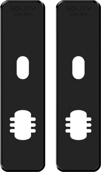 웰콤 푸시풀전용 블랙보강판 1조(안쪽 바깥쪽2개) 가림판 현관문 디지털도어락, 1개, 솔리티 푸시풀전용 블랙보강판 1조