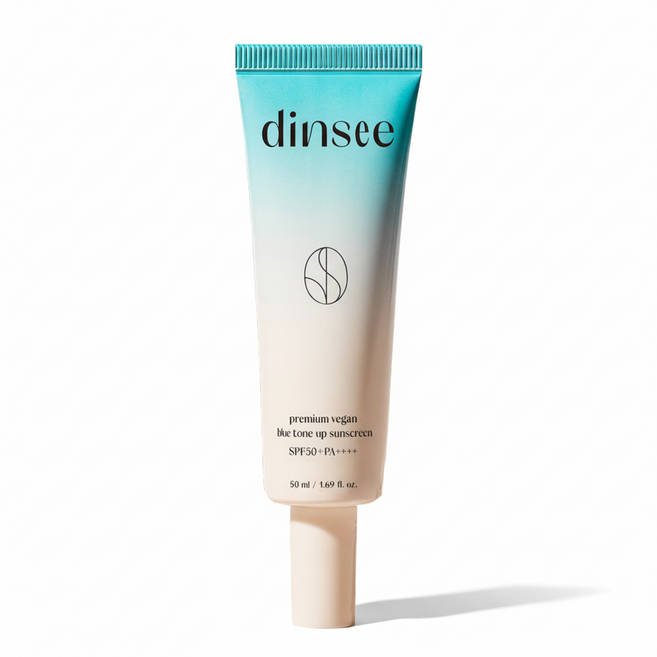[딘시] 프리미엄 비건 블루 톤 업 선크림 SPF50+PA++++, 1개, 50g