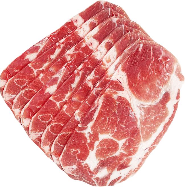 제육볶음용 불고기용 목전지 3mm 슬라이스 사용편리 소포장, 4개, 500g