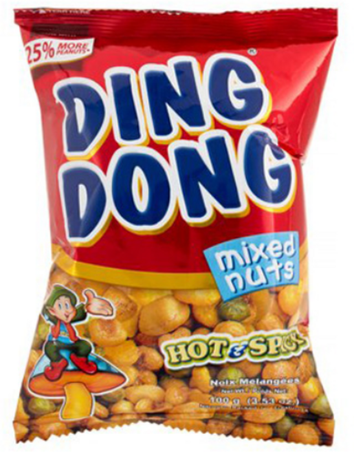 필마트 Dingdong Mixed Nuts Hot&Spicy 필리핀 과자 딩동 믹스 너츠 핫&스파이시, 95g, 1개
