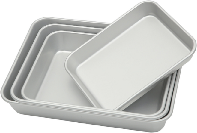 베네첸 초경량 알루미늄 사각쟁반 21/24/30/35/40cm, 1개, 단색