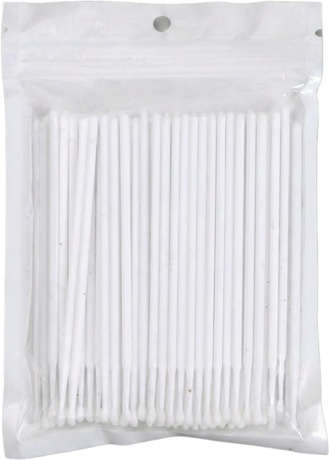 롱헤드 미세 속눈썹 일회용 긴면봉 얇은 화이트 1000p, 1세트, 1000개입