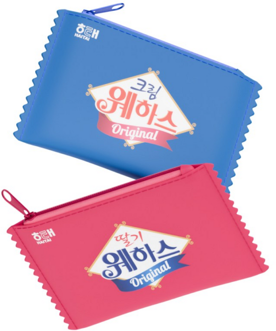 웨하스 보조배터리 파우치, 1개, 크림