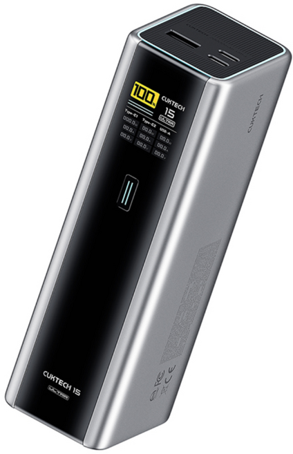 CUKTECH 쿡테크 15 파워뱅크 Ultra 210W PD 고속 충전 대용량 20000mAh 노트북 보조배터리+240W C타입 고속 충전 케이블 세트, PB200U, 그레이
