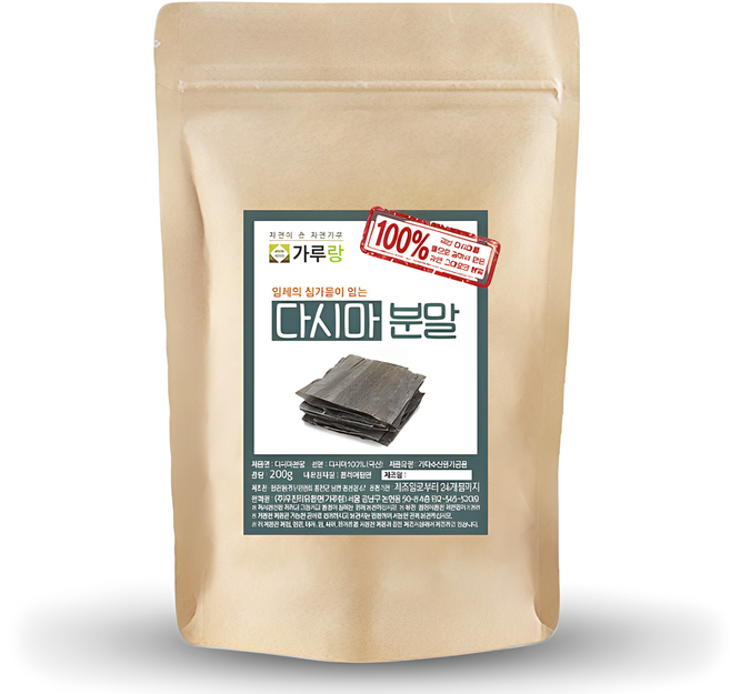 가루랑 100% 국산 다시마분말 선식 1kg, 1개