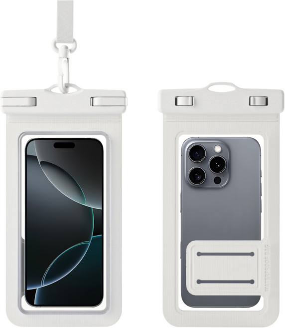 템모어 IPX8 프리미엄 핸드폰 방수팩, 2개, 화이트