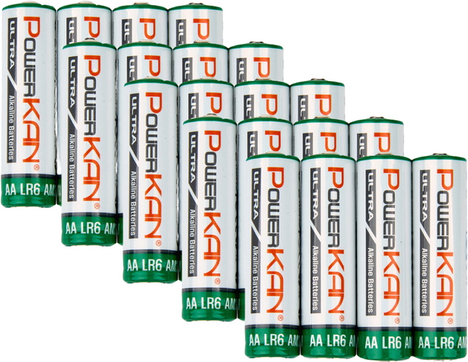 POWERKAN 파워칸 알카라인 AA건전지 1.5V 일회용 건전지, 1개, 20개입