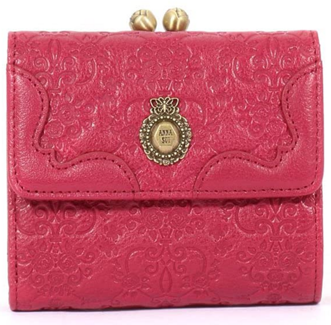 [ANNA SUI] [안나 수이] 빈티지 로즈 입금 이중 지갑 여성 315622 마젠타