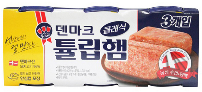 튤립푸드 농심 덴마크 튤립 햄 클래식, 200g, 6개