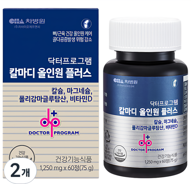 닥터프로그램 칼마디 해조 칼슘 마그네슘 뼈건강 올인원 플러스, 2개, 60정