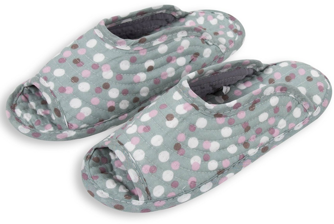 시너싹스 면 퀼트 심플 거실 실내화, 땡땡이, 1개