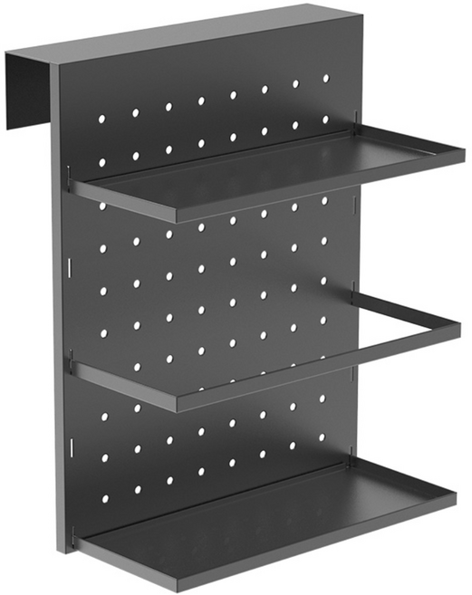 텍미홈 파티션 타공보드 파티션걸이 악세서리, 1. 타공보드 선반SET(블랙)