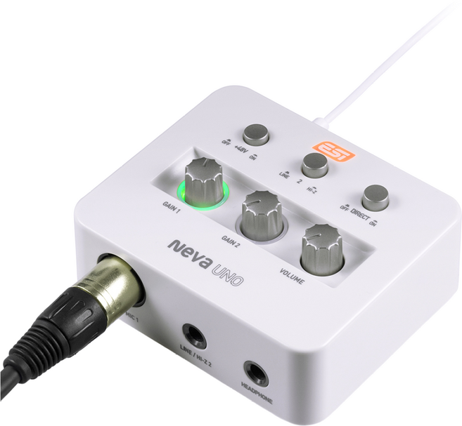 ESI Neva UNO 포터블 USB 오디오 인터페이스 2IN 2OUT 네바우노 홈레코딩 개인방송