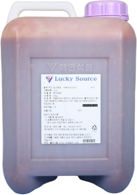해인식품 럭키 양념치킨소스 10KG 보라, 1개