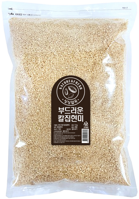 싱싱잡곡 부드러운 칼집 현미, 5kg, 1개