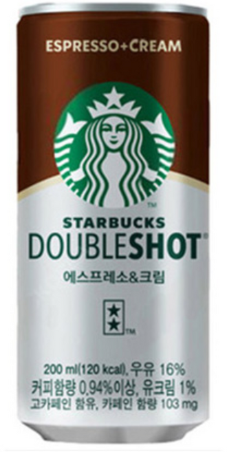 스타벅스 더블샷 에스프레소&크림 커피, 200ml, 10개