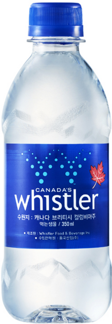 휘슬러 워터 생수, 350ml, 48개