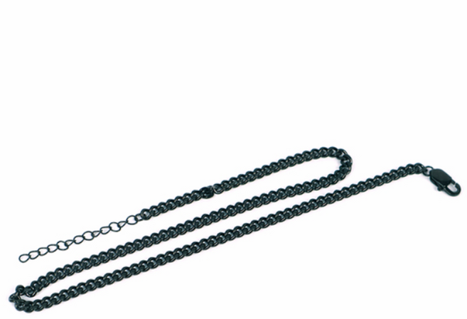 딩동펫 반려동물 써지컬 인식표 목걸이 체인형5, 블랙, 1개