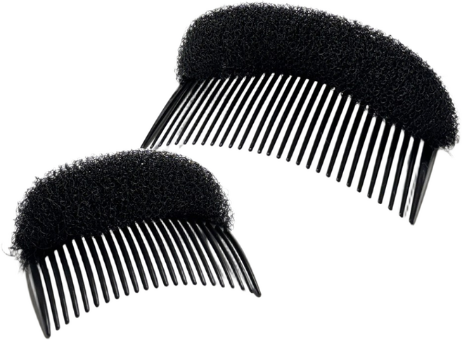 루시피 스펀지 볼륨 헤어클립 블랙, 블랙/대사이즈