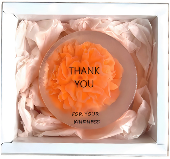 YB맘 러블리 카네이션 꽃비누 선생님 어버이날 선물 웨딩 답례품, 꽃비누1구 피치, 감사합니다, 2개입, 110g