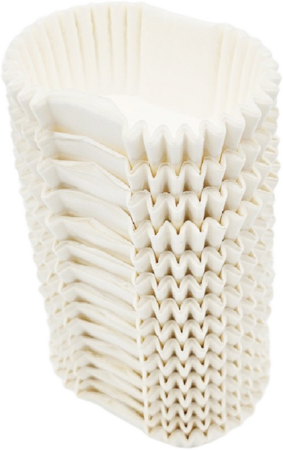 화이트 반찬컵 머핀컵(타원형) (에어프라이어코팅종이지), 1개, 대80x50,450p,White