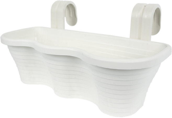 플라팜 오아시스 베란다걸이형화분 베란다화분 행잉화분, 화이트, 1개