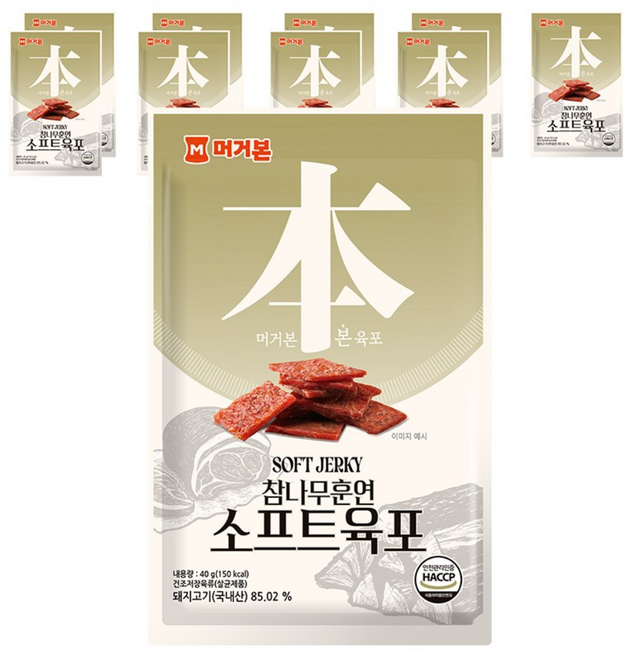 참나무훈연 소프트육포, 40g, 10개