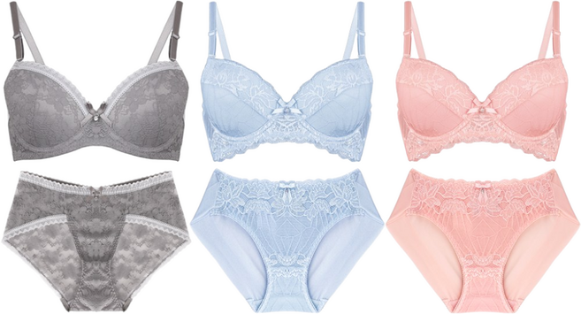 볼리쉬 여성속옷세트 레이스 볼륨업 브라 3종묶음 VBR2934 팬티추가구성