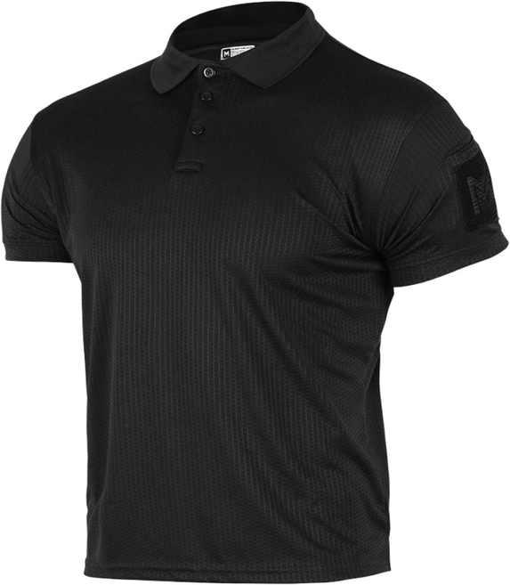 [밀리브로] 도미넌트 폴로 카라 반팔 티셔츠 블랙 - 간부 군인 군대 등산복 머슬핏 전술용 아웃도어 등산 운동 기능성