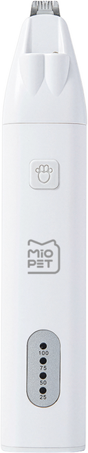 미오펫 3in1 강아지 고양이 LED 저소음 클리퍼 발바닥 부분미용 바리깡, White, 1개