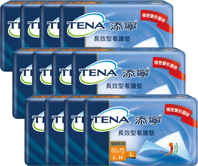 테나 위생매트 깔개용 성인기저귀 남녀공용, FREE(onesize), 8매입, 12개