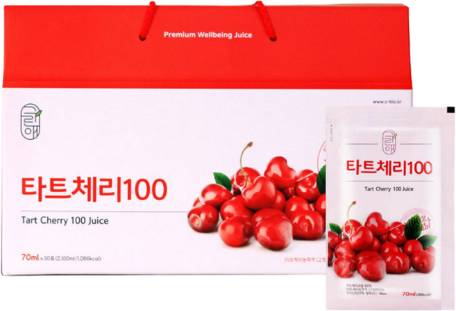 그린애 몽모랑시 타트체리100쥬스 70ml 30팩 1box, 120개