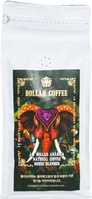라오스 볼라오커피 프리미엄 블렌디드 1kg, 1개, 홀빈(분쇄안함)