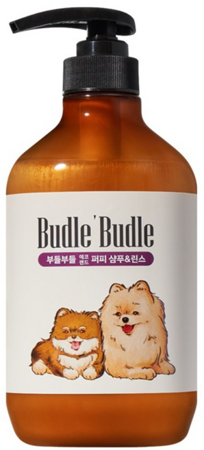 부들부들 에코랜드 퍼피 강아지 샴푸 앤 린스, 500ml, 1개입, 2개