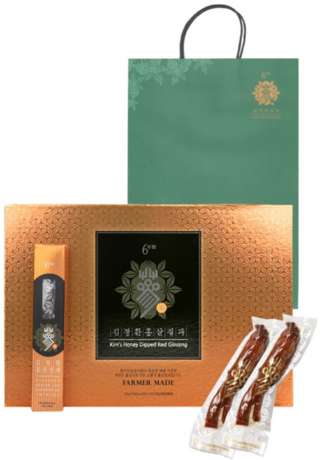 김정환홍삼 홍삼정과 + 쇼핑백, 400g, 1세트