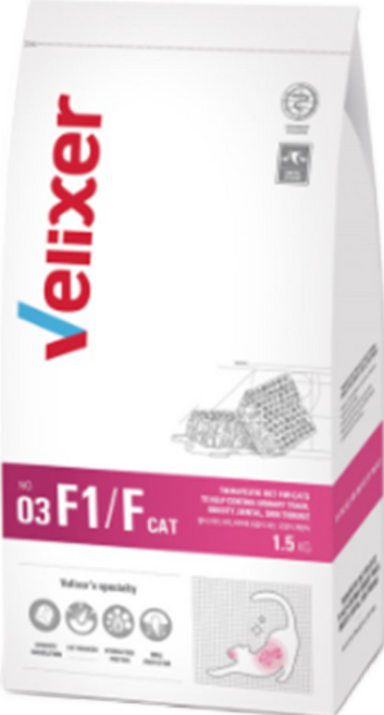 [국내정품]No 03 벨릭서 F1/F(캣) 1.5kg 결석 비만 치아 피부관리 고양이 처방사료[매장], 1개