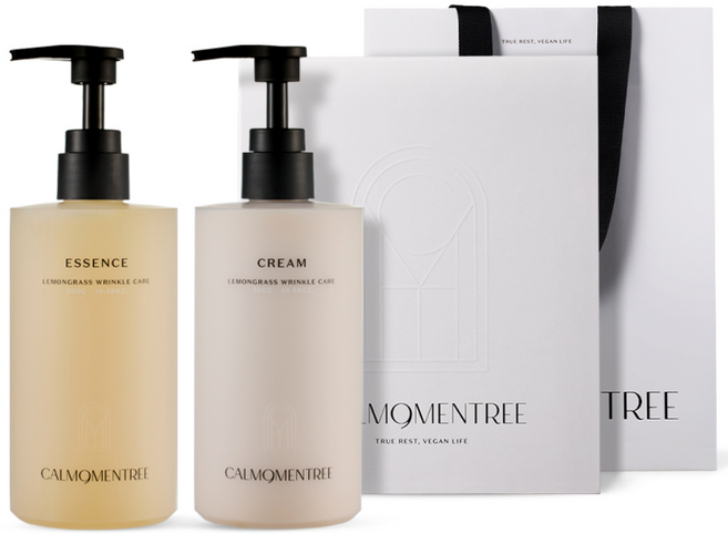 캄모멘트리 레몬그라스 링클 건성 수분에센스&크림 스킨케어 세트 (300mlx2), (무료배송)허브 스킨 기프트 세트, 1세트