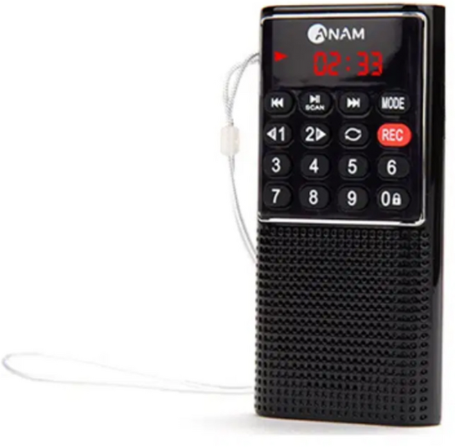 아남 미니라디오 ATX-12 휴대용 소형 라디오 SD/TF카드, ATX-12(블랙), 블랙