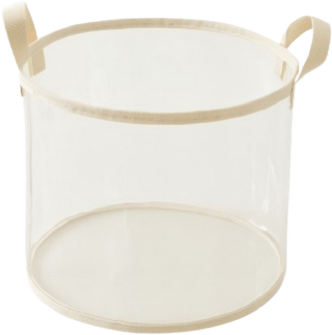 아트릴리 친환경 TPU 장난감 정리함 원형 토이 바스켓 수납 바구니, 투명, 1개