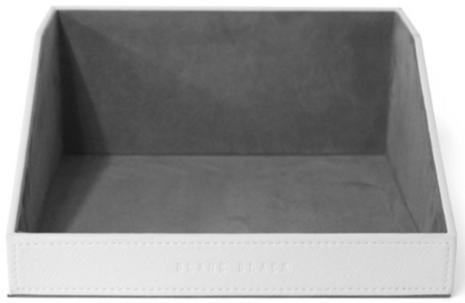 블랑블랙 멀티 화장품 정리함 T2, White + Grey, 1개