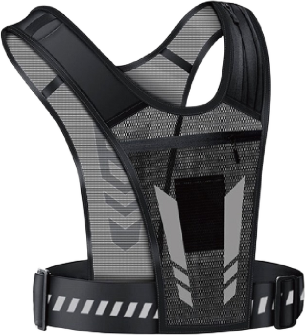 아모두모아 러닝조끼 안전제일 야간필수 빛반사 프린팅 러닝 라이딩 조끼