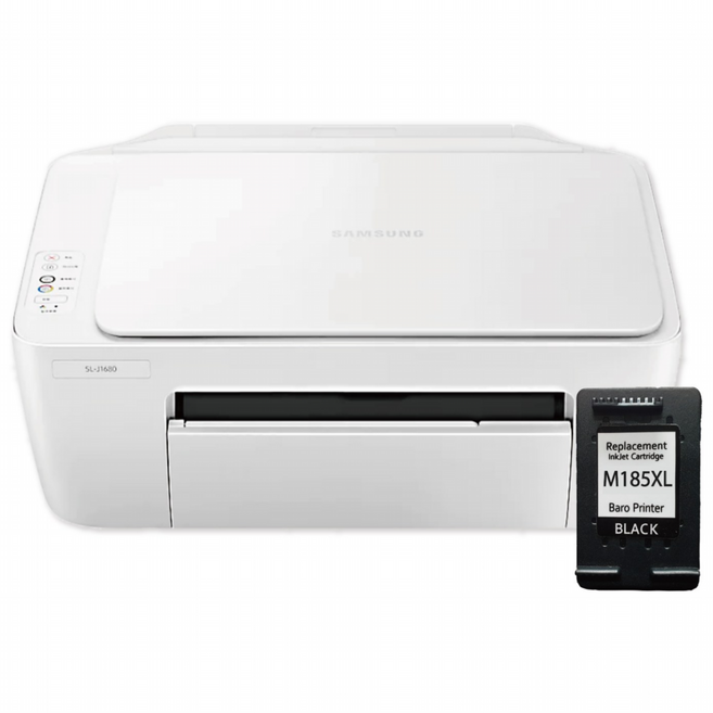 삼성SL-J1680 잉크젯 복합기 가정용 프린터기 4배 XL대용량 블랙 잉크 포함, SL-J1680+ 4배XL대용량 블랙잉크포함
