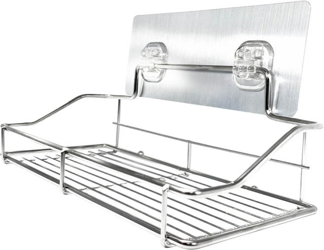 3S리빙 접착식 스테인레스 욕실선반, 1개, E_스텐일자선반250(BW27)